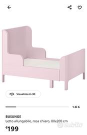 2 letti singoli IKEA rosa ( BUSUNGE ) + materassi