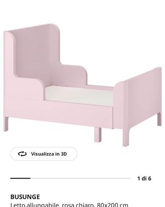 2 letti singoli IKEA rosa ( BUSUNGE ) + materassi