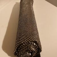 Tessuto vintage con filo argentato-grande formato