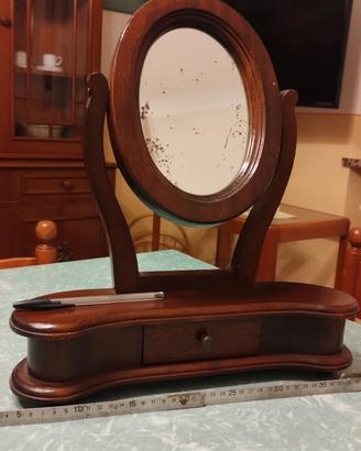 Specchio da toeletta da appoggio originale vintage