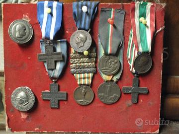 QUADRETTO MEDAGLIE  MILITARI WW1 E WW2