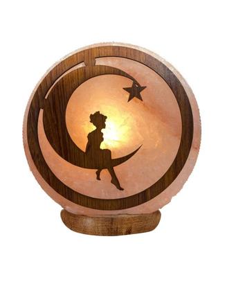 Lampada sale Tonda Led 7 colori Ragazza sulla Luna