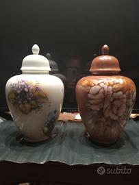 coppia vasi porcellana anni 80