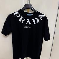 T-shirt nera logo prada cotone-260g taglia M/L