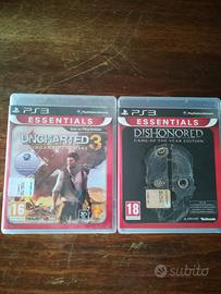 2 Giochi PS3 Dishonored e Uncharted 3