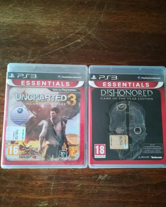 2 Giochi PS3 Dishonored e Uncharted 3