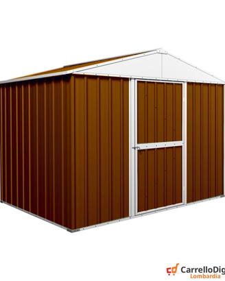 Box baracca lamiera Acciaio 275x175 legno scuro