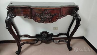 Consolle antica con piano in marmo – da restaurare