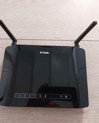 Modem D-Link DSL-2740B completo di alimentatore