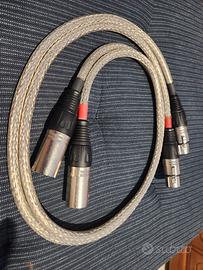COPPIA CAVI XLR  DA 0,80 MT - IMBALLO .-