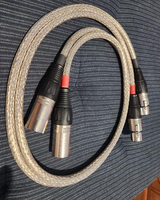 COPPIA CAVI XLR  DA 0,80 MT - IMBALLO .-