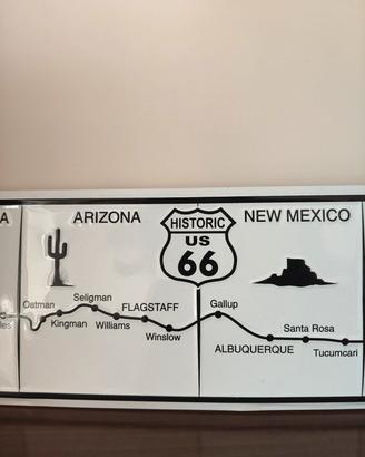 Targa in Metallo Route 66