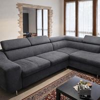 Divano angolare con penisola contenitiva – gri