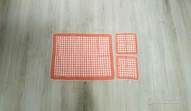 Set di tovagliette per la colazione/thè in cotone