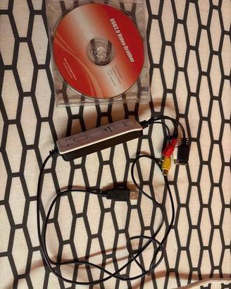 Convertitore RCA USB con CD software e cavi