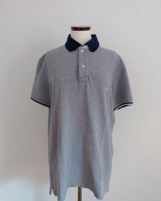 Polo Fay grigia colletto blu