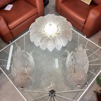 Set lampadario con due applique murano