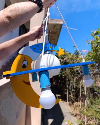 Lampadario per cameretta bambini Luna e Stelle 