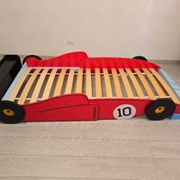 Letto a forma di auto F1 con materasso