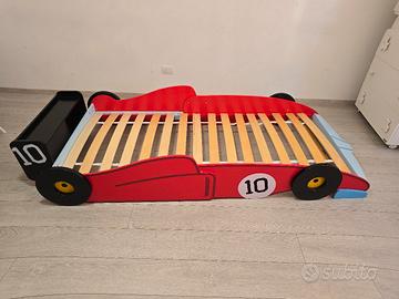 Letto a forma di auto F1 con materasso