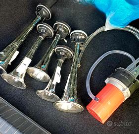 Kit trombe ad aria 5 trombe + Compressore 12v