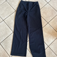 Pantaloni gessati blu
