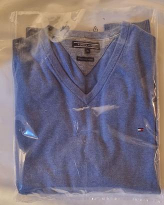Maglione Tommy Hilfiger Scollo V-Cotone e Cashmere