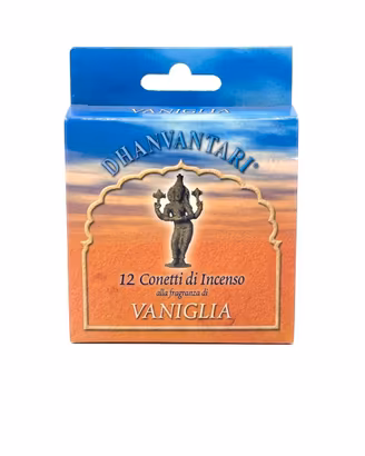 Dhanvantari Incenso in Coni Vaniglia 12 Conetti