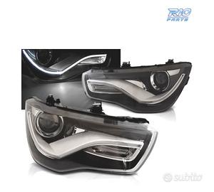 FARI PER AUDI A1 10-14 CON LUCI DIURNE A LED NERI
