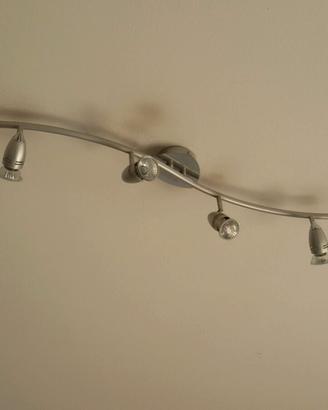 Lampadario cromato 4 faretti