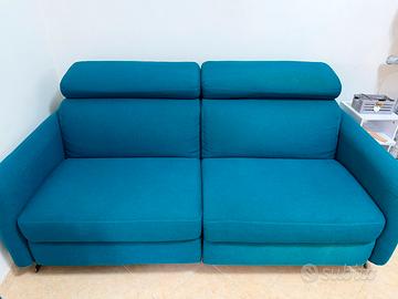 Divano Dondi Salotti 3 posti color petrolio