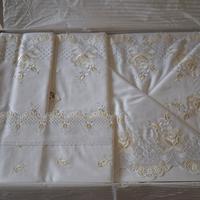meraviglioso set lenzuola matrimoniale ricamate 