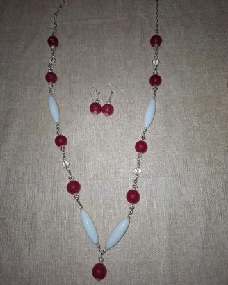 collana e orecchini in agata