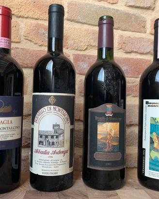 Bottiglie di Brunello di Montalcino (1991-96)