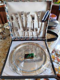 Set Torta vintage 1991 nuovo con decorazioni oro