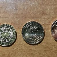 Monete in argento placcato oro