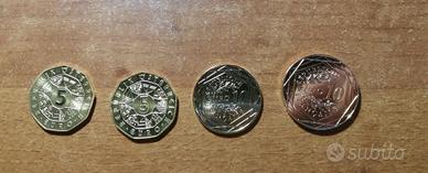 Monete in argento placcato oro