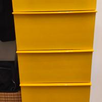 Cassettiera 5 cassetti Scavolini gialla USATA 