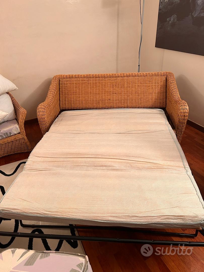 Set divano-letto poltrone in vimini [NUOVO] Arredamento e