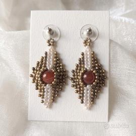 Orecchini Artigianali Vintage Pietre Corniola