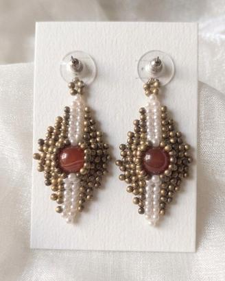 Orecchini Artigianali Vintage Pietre Corniola