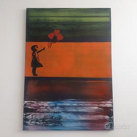 quadro astratto con immagine 