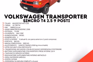 ASTA  PUBBLICA VWTRANSPORTER SINCRO T4 2.5 9 POSTI