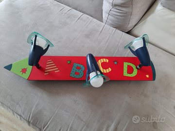 Due applique matita camera bambini