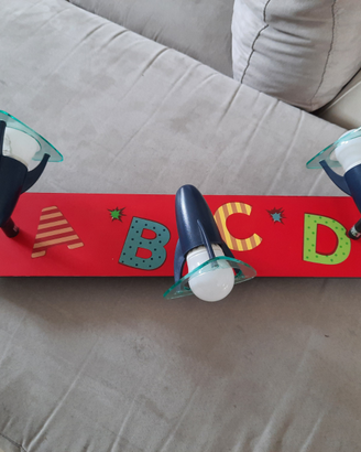 Due applique matita camera bambini