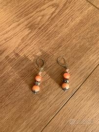 Orecchini corallo e filigrana