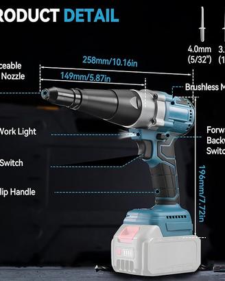 Pinza per Rivetti a Batteria