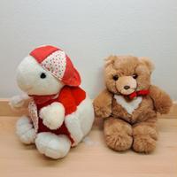 Peluches vintage tartaruga e orsetto