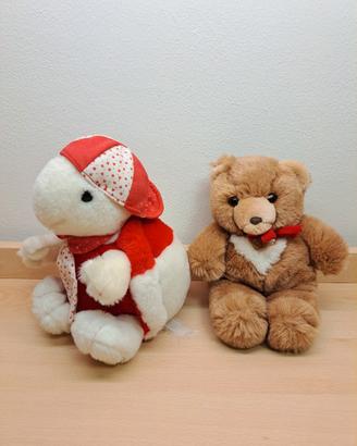 Peluches vintage tartaruga e orsetto