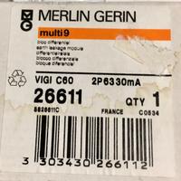 Merlin Gerin 26611 blocco Vigi Diff C60 2p 63A 30m